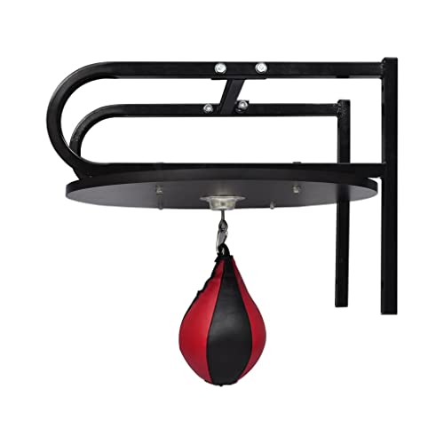 Wall Mounted Speed Ball Platform Set with Heavy Duty Swivel and Punching Bag for Boxing Fitness Training Home Gym Workout