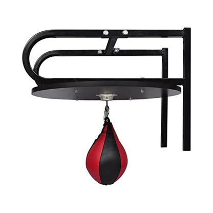 Wall Mounted Speed Ball Platform Set with Heavy Duty Swivel and Punching Bag for Boxing Fitness Training Home Gym Workout