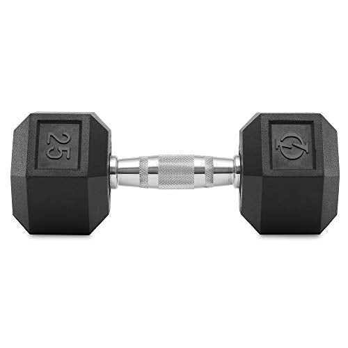 Philosophy Gym Rubber Coated Hex Dumbbell Hand Weights, Pairs