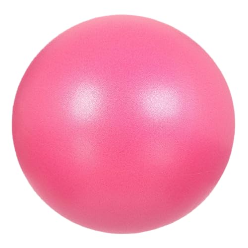 Pilates Ball, 9 Inch Thick Anti Burst and Slip Resistant Soft Mini Yoga Ball for Stretching Gym Fitness,Small Exercise Ball for Core Training,Workout,Balance,Physical Therapy,Barre,Stability - color: Pink