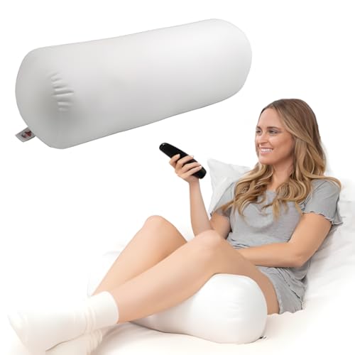 Core Products Jackson Roll Orthopedic Bolster Pillow - Neck, Back, Leg, Knee & Arm Support – Cervical & Lumbar Roll for Pain Relief, Spinal Alignment & Travel Comfort for Bed or Chair - color: White