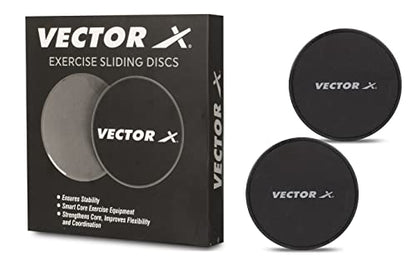 Vector X Core Sliders Dual Sided Gliding Disc Double Sided Gliding Discs Total Body Workout Equipment Exercise Core Sliders- Dual Sided Gliding Discs,Ab, Back, Hip Leg Exercise Gear for Gym Home