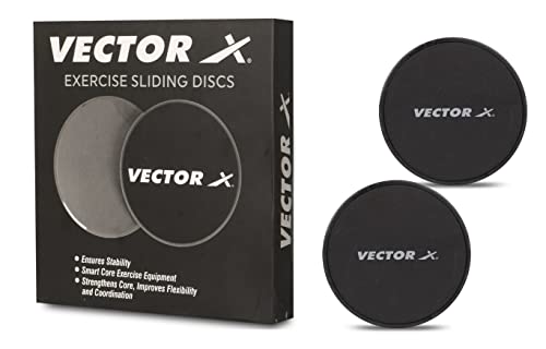 Vector X Core Sliders Dual Sided Gliding Disc Double Sided Gliding Discs Total Body Workout Equipment Exercise Core Sliders- Dual Sided Gliding Discs,Ab, Back, Hip Leg Exercise Gear for Gym Home