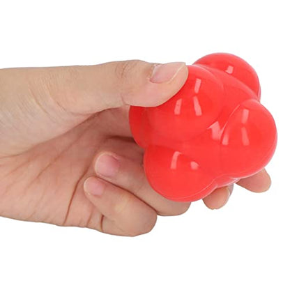 Reaction Ball, Rubber Bright Color Hex Reaction Trainer Ball for Basketball, Tennis and Other Competitive Sports