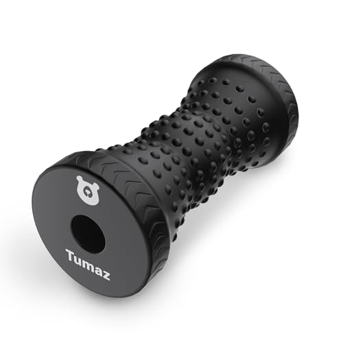 Tumaz Foot Roller for Plantar Fasciitis Relief，Foot Massage Roller for Alleviate Planter Fasciitis Pain,Arch Pain,Trigger Points & Deep Tissue, Portable - Reflexology Tool,Black - color: Black