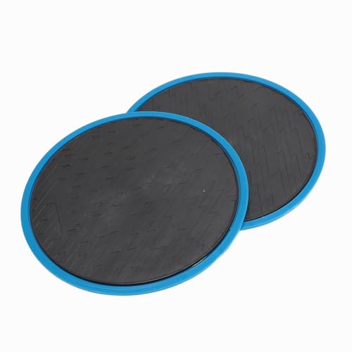 Core Sliders, Dual Sided Discs, 7 Inch Round Black, 2 Pack - Low Impact Core Workout, Multi Surface Use, Portable Fitness Equipment for Home and Travel