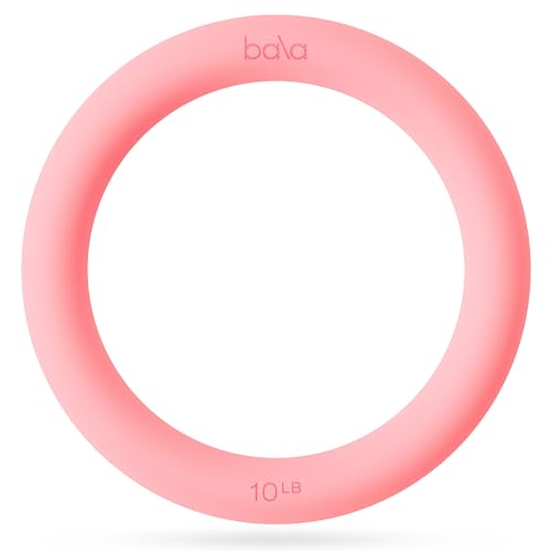 Bala Power Ring, 2-in-1 Kettlebell & Dumbbell, 10lb - Full Body Home Gym Workout Equipment for Strength Training, HIIT, Pilates, & Aerobics Exercises - Fitness Equipment for Working Out - color: Blush