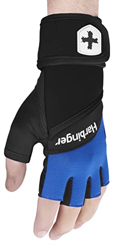 Harbinger Training Grip Wristwrap Weight Lifting Gloves, Unisex - size: Medium