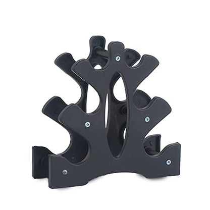 3-Tier Dumbbell Rack, Weight Stand for Home Gym | Compact Dumbbell Storage Organizer, PP Hand Weight Rack Holder for Small Dumbbell Sets Exercise Equipment