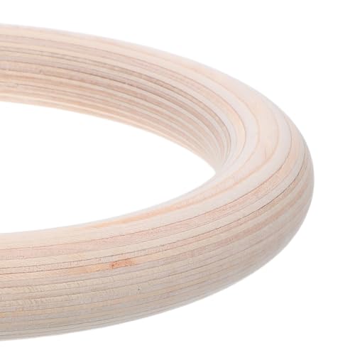 Gymnastic Rings Wooden Pull up Rings 2pcs Set for Home Gym Strength Training Calisthenics Equipment Full Body Workout for Men and Women