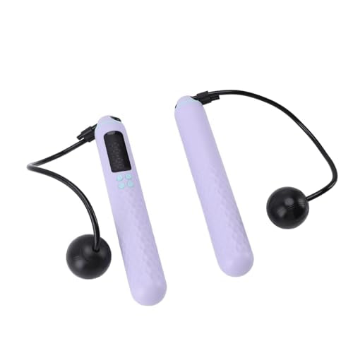 Jump Rope with Counter, Weighted Cordless Skipping Rope for Fitness, Rechargeable Ropeless Jump Rope with Digital Display for Men Women Kids Home Gym Cardio Training