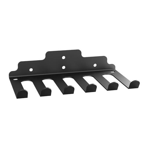 Synergee Wall Mounted Barbell Holder & Gym Accessory Rack – Heavy Duty Steel Storage for Barbells, Collars, Bands, and Fitness Gear – Space Saving Home Gym Equipment Organizer - color: e) 5 Bracket