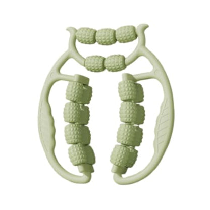 Leg Massage Roller Muscle Massage Roller Clamp 360 Degree Rotation 21 Wheels Roller Handheld Leg Massager Lightweight Portable PP Construction, Green - color: Green