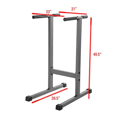 XMARK Dip Station, 500 lb Capacity Dip Stand, Heavy Duty Dip Bars for Chest, Triceps and Core Strength Training, Home Gym Equipment