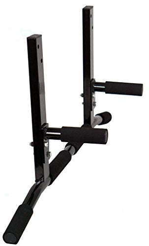 Joist Mount Pull Up Bar with Pull Up Assistance Bands - Commercial Gym Quality Pullup Bar with 41" Loop Exercise Pull-Up Assist Bands - color: JMPU plus Red and Black Bands