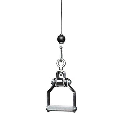 REP Fitness LAT Pulldown and Low Row Cable Machine Attachments and Functional Trainer Attachments – Curl Bar, D-Handle, Ankle Cuff, Tricep Rope, Sports Handle, Straight Bar, Row, Chinning Triangle - style: D Cable Handle Pro Style