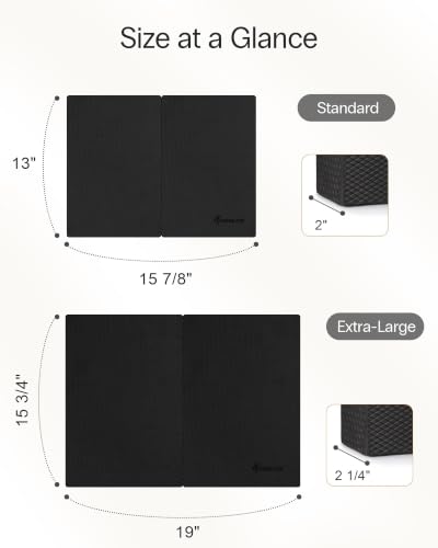 StrongTek 2-in-1 Foam Balance Pad and Kneeling Pad, 15.8 or 19 in Sizes - color: L-BLACK