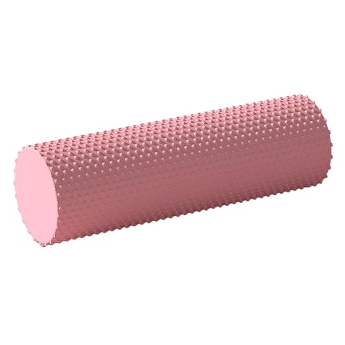 Foam Yoga Column - Solid Massage Roller - Foam Rollers for Muscle Massage for Barre and Fitness - Slimming and Muscle Recovery Tool - for Home, Gym, and Travel (Pink)