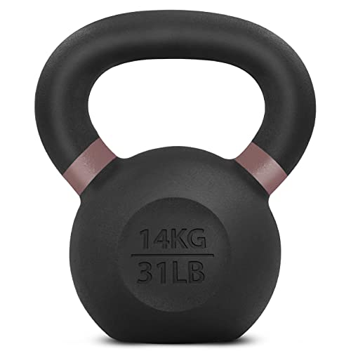 Yes4All Powder Coated Cast Iron Kettlebell, Single Deep Blue, 40 KG / 88 LB - color: Brown, style: A. Single
