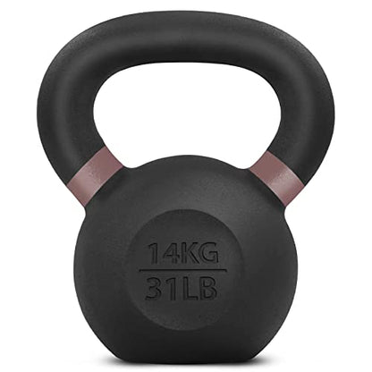 Yes4All Powder Coated Cast Iron Kettlebell, Single Deep Blue, 40 KG / 88 LB - color: Brown, style: A. Single