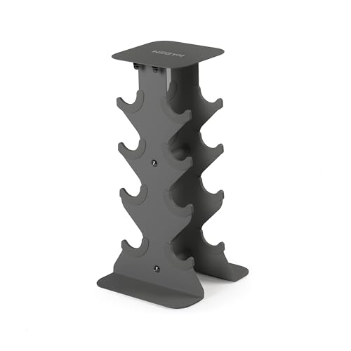 WeGym Dumbbell Racks, Space Saving Solution, Sturdy Cast Iron, Home Workout Storage, Heavy Weights Bearing, Home Strength Training - color: Slate, style: S