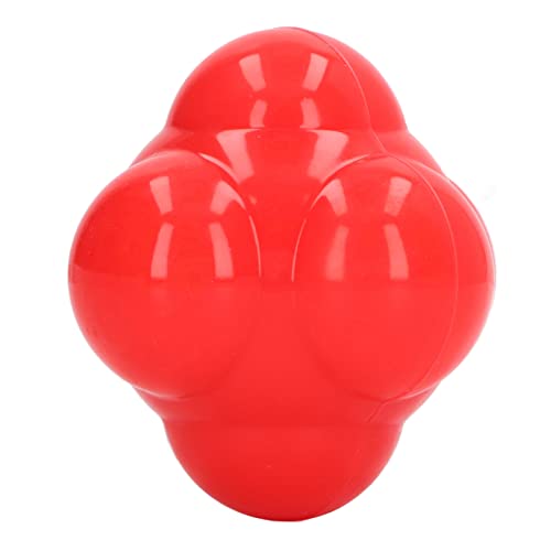 plplaaoo Reaction Ball Hex Reaction Trainer Ball Rubber Bright Color Hand Eye Coordination Agility Training Tool for Basketball Tennis Sports - color: Red