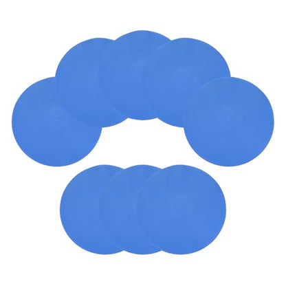 Spot Markers for Agility Dot, Non-Slip Poly Spots Floor Dots Flat Field Soccer Training Equipment 9 in & 8 Pcs & Blue -Fitting for (Gym/Sports/Training/PE Games/Dance)
