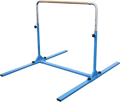 Tumbl Trak Jr. Bar PRO Adjustable Height Horizontal Gymnastics Kip Bar for the Gym or Home - color: Blue