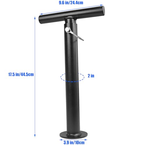 Adjustable Kettlebell Handle for Weight Plate, Heavy Duty Iron Construction, Fits Standard 2" Olympic Plates, DIY Kettlebell for Strength Training, CrossFit, Home Gym