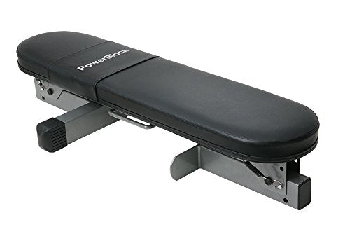 POWERBLOCK Travel Bench, Workout Bench, Folds Up for Easy Storage, Innovative Workout Equipment, Home & Commercial Gyms, Comfortable High Density Foam Upholstery Silver