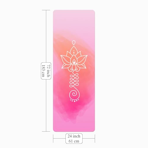Foldable Yoga Mat, 1.5mm Thick Exercise Yoga Mat With Carry Bag - color: Pink