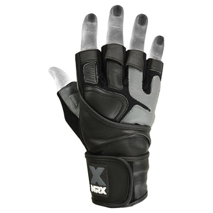 MRX Weight Lifting Pro Level Gloves with 18 Inches Long Wrist Strap Gym Workout Exercise & Fitness in