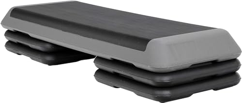 Adjustable Workout Aerobic Stepper, Exercise Step Platform Trainer with 4 Risers,Non-Slip Surface for Home Gym Workout Training