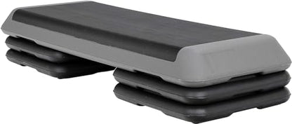 Adjustable Workout Aerobic Stepper, Exercise Step Platform Trainer with 4 Risers,Non-Slip Surface for Home Gym Workout Training