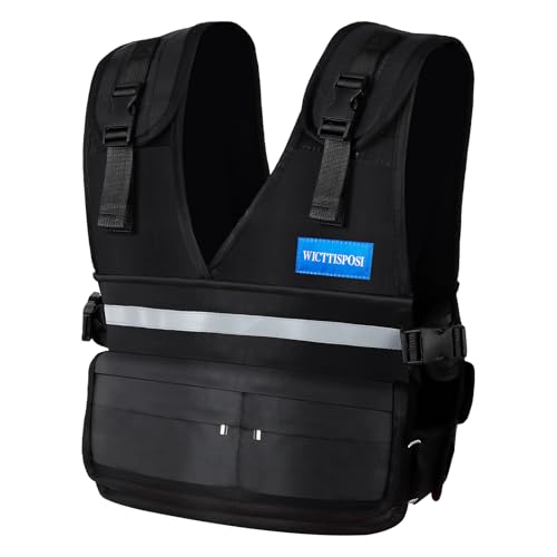 Adjustable Washable Weighted Vest for Women Men, Flexible Cushioning & 4-Layer Breathable Fabric, V-Neck for Walking, Running & Strength Training - color: Black, size: 2-11.3 LBS