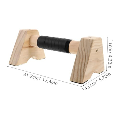 Wooden Push up Bars Parallettes Pushup Stands Beech Wood Non-slip Base Push up Handles for Men Women Home Gym Calisthenics Strength Training Equipment