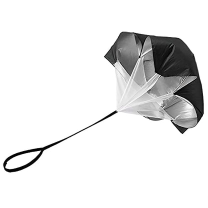 Resistance Parachute Running Umbrella, with Adjustable Strap Speed Resistance Training Parachute Equipment, for Fitness Explosive Power Training(Color:Black) - color: Black