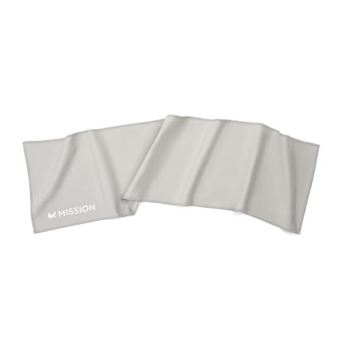 MISSION On-The-Go Cooling Towel - Soft, Lightweight Fabric - Cools Up to 2 Hours - UPF 50 Sun Protection - Machine Washable (Alloy) - color: Alloy