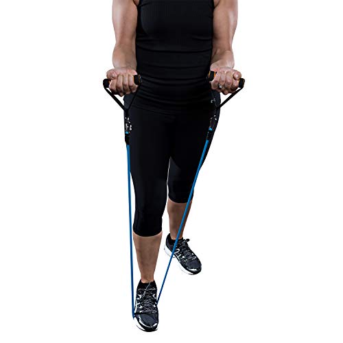 Resistance Band 11 Piece Set - Includes 5 Exercise Bands with Carrying Bag, Door Anchor, Ankle Straps, Exercise Guide with Bonus Digital Workouts and Workout EBook