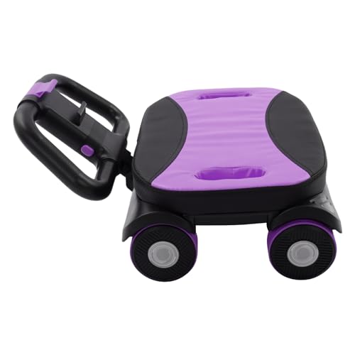 Ab Roller Wheel, 4-Wheel Abdominal & Core Strength Trainer for Home Gym Fitness, Exercise Wheel with Knee Pad for Beginners to Advanced Users - color: Purple
