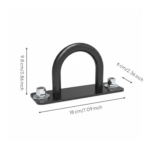 Milageto Fitness Cord Hanger Sturdy Metal Wall-Installed Rope Bracket Iron Exercise Accessories for Gym Users - style: U-shaped Battle Rope Anchor