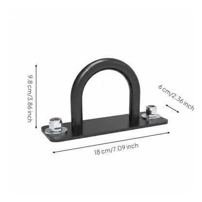 Milageto Fitness Cord Hanger Sturdy Metal Wall-Installed Rope Bracket Iron Exercise Accessories for Gym Users - style: U-shaped Battle Rope Anchor