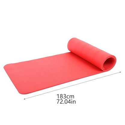 5mm Thick Anti-Tear High Density Non Slip Exercise Mat with Carrying Strap - Hot Yoga Mat for Fitness, Home, Gym, Workouts, Stretching, Pilates - color: Cyan