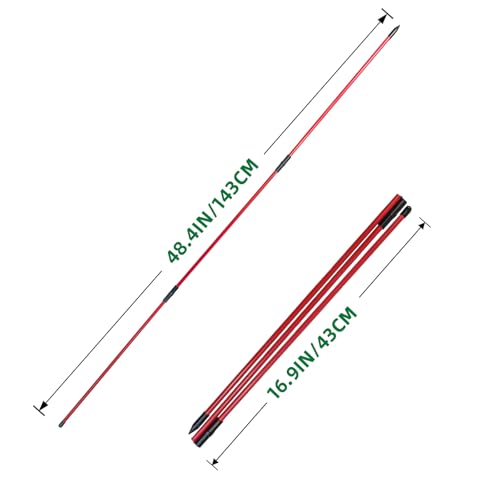Golf Alignment Sticks 3 Pack – 48" Training Rods for Swing Plane & Posture, Portable Alignment Aid Practice Equipment for Backyard or Driving Range -Fix Your Slice with Visual Swing