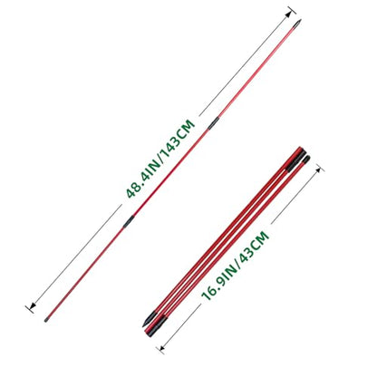 Golf Alignment Sticks 3 Pack – 48" Training Rods for Swing Plane & Posture, Portable Alignment Aid Practice Equipment for Backyard or Driving Range -Fix Your Slice with Visual Swing