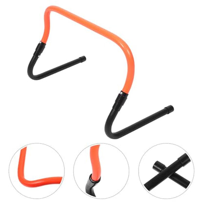 minkissy Adjustable PVC Plastic Soccer Agility Speed Hurdle for Training, Foldable Football Speed Hurdles, 2-Level Height Track and Field Running Equipment