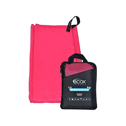 Outdoors Microfiber Towel Fast Drying Soft Feel Fast Action Drying for Gym Beach Outdoors Travel Yoga Camping Compact Size 1 Piece 24x48 in Red MFT1P24RD