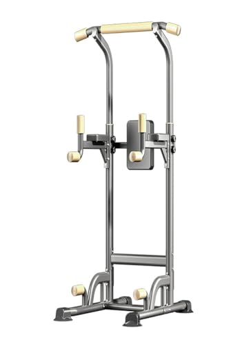 Pull Up Dip Station for Home Gym,Portable Workout Equipment with 5-Level Height Adjustment,Strength Training Fitness Workout Station,600KG Load Capacity,No Damage To The Floor