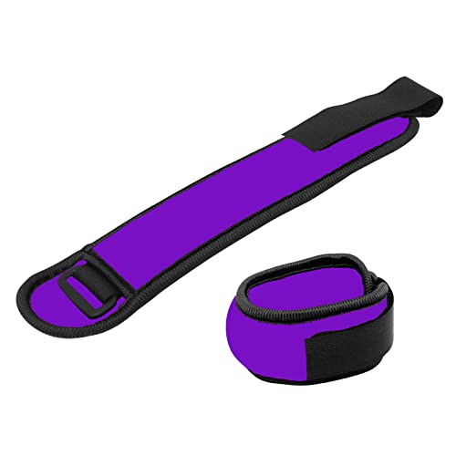 Pesas de Tobillo/Muñeca, Pesas de Puño de Mano de Brazo de Pierna Pequeña para Mujeres y Niños, Equipo de Ejercicio con Correas Ajustables para Gimnasio, Caminar, Trotar, Aeróbicos (1 Par) - color: 1.1 lb, Purple