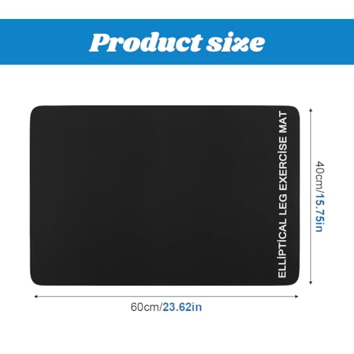 Non-Slip Workout Mat for Ellipse Leg Exerciser,Ellipse Machine Mat,Exercise Mats for Under Desk,Equipment for Electric Seated Foot Pedal Exerciser,Stability,Protects The Floor